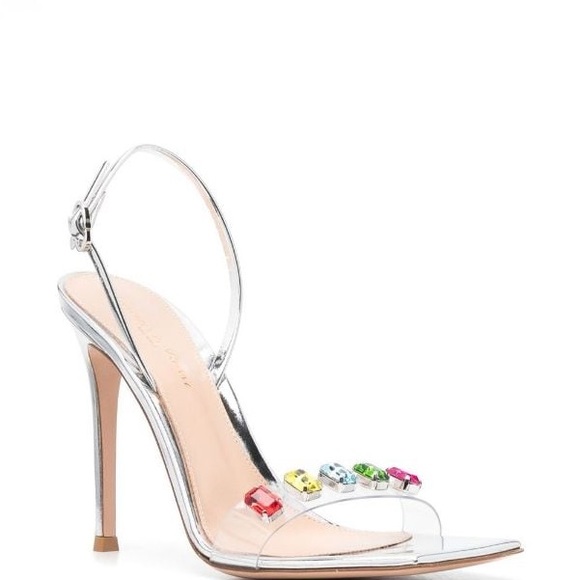 Gianvito Rossi
Ribbon 100mm crystal-embellished sandals - Picture 1 of 13